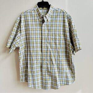 Eddie Bauer Men’s Plaid Short Sleeve Button Down Shirt Size L